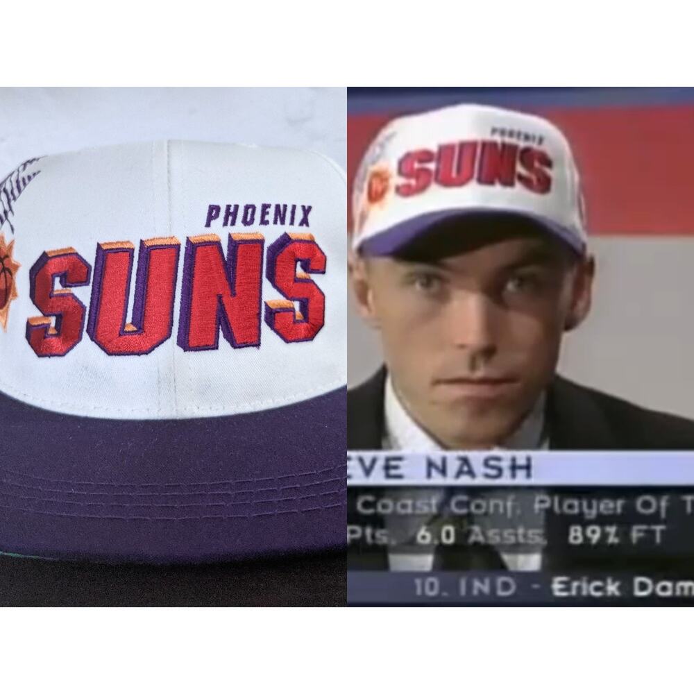 NEW Phoenix Suns NASH 1996 SHADOW Sports Specialties snapback Yth NBA Draft vtg